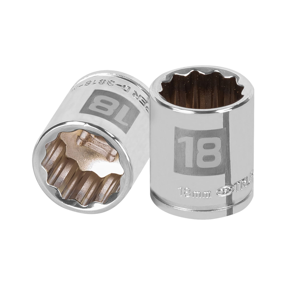 Dado de 18 mm, 12 puntas, cuadro 3/8', TRUPER D-3818-M