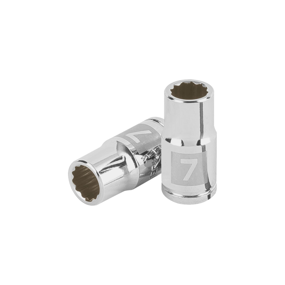 Dado de 7 mm, 12 puntas, cuadro 1/4', TRUPER D-1407-BM