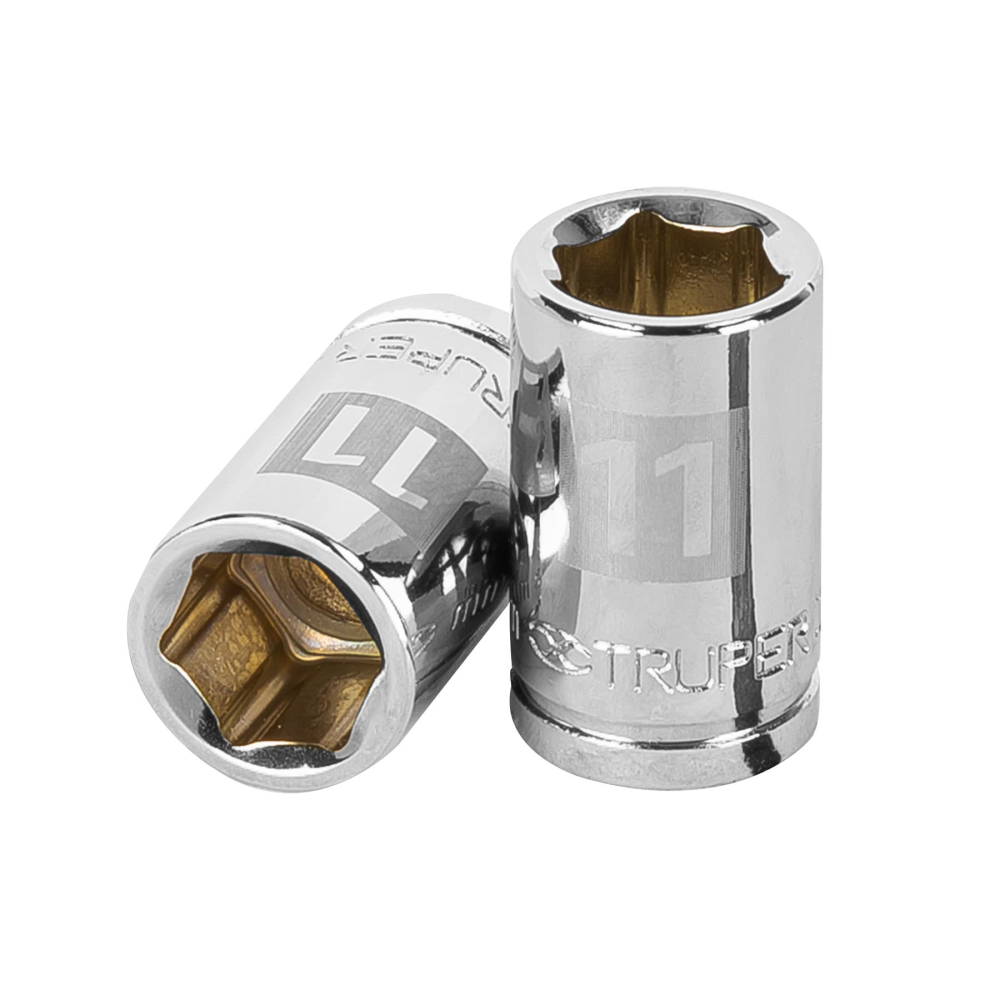 Dado de 11 mm, 6 puntas, cuadro 3/8', TRUPER D-3811-HM