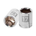Dado de 17 mm, 6 puntas, cuadro 3/8', TRUPER D-3817-HM