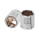 Dado de 21 mm, 6 puntas, cuadro 3/8', TRUPER D-3821-HM