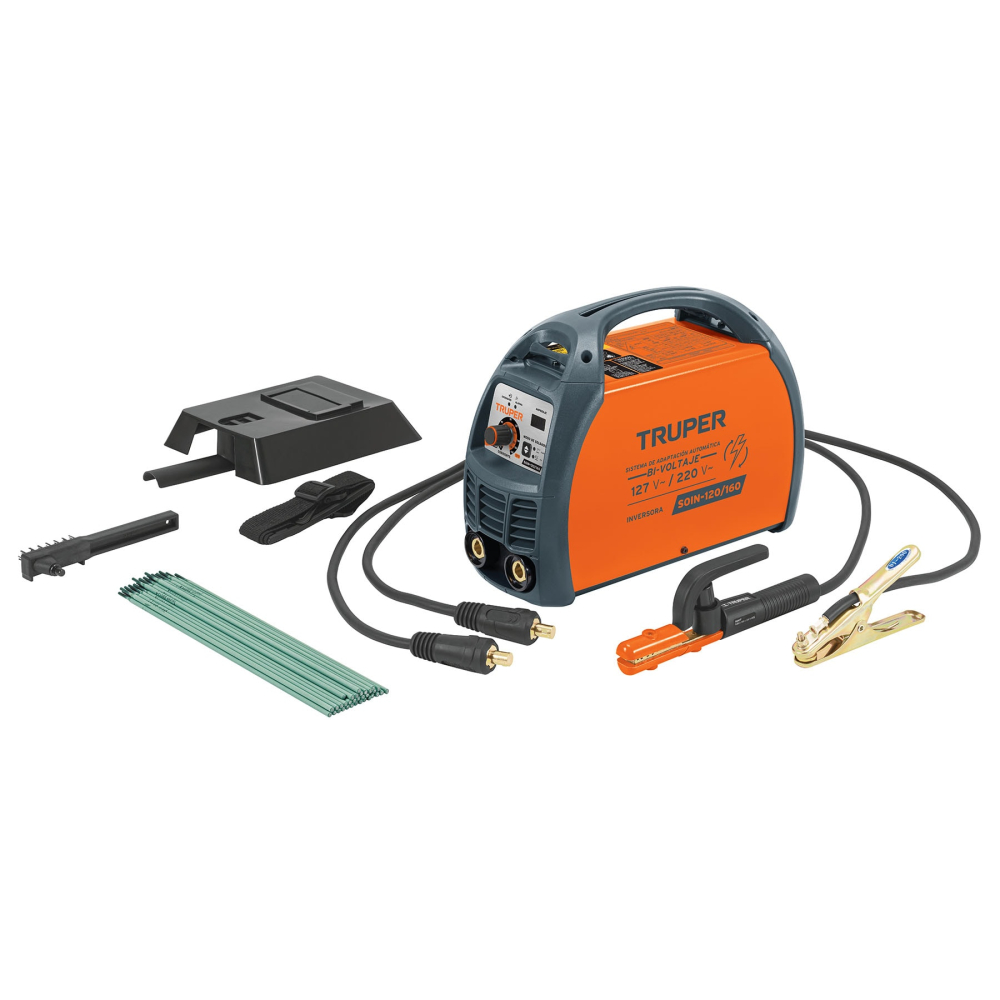 Soldadora inversora 160A, bi-voltaje 127/220V, TRUPER EXPERT SOIN-120/160