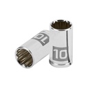 Dado de 10 mm, 12 puntas, cuadro 1/4', TRUPER D-1410-BM