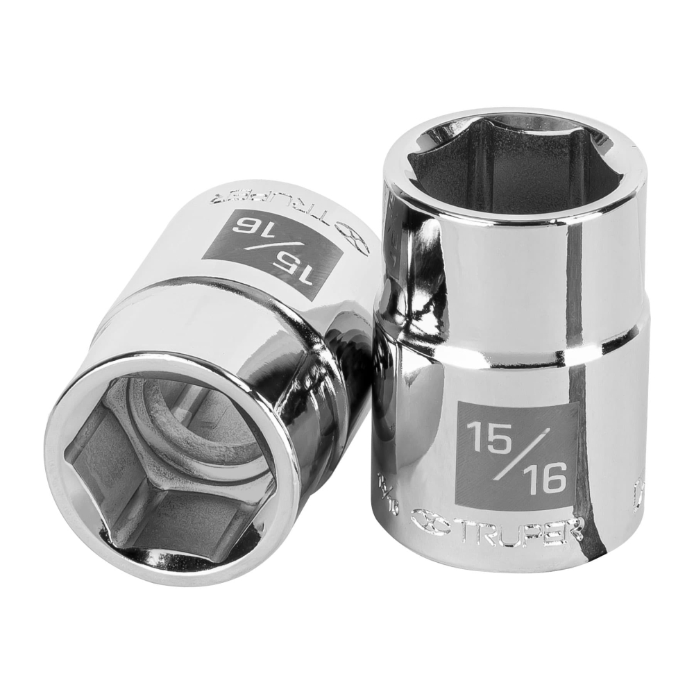 Dado de 15/16', 6 puntas, cuadro 3/4', TRUPER D-3430-H