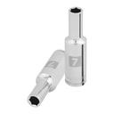 Dado largo de 7 mm, 6 puntas, cuadro 3/8', TRUPER D-3807-HM-L