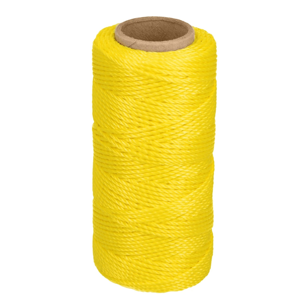 Carrete con 65 m de hilo para albañil amarillo, TRUPER HIL-65A