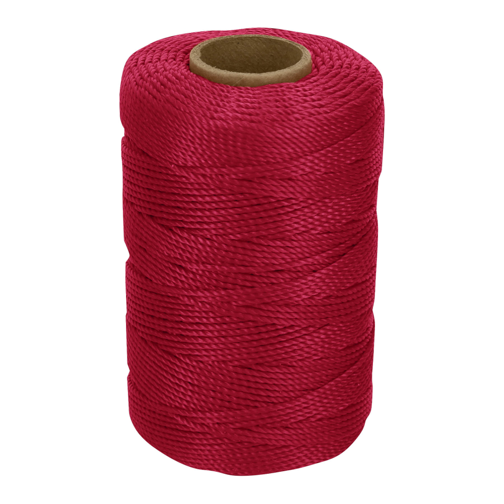 Carrete con 165 m de hilo para albañil rojo, TRUPER HIL-165R