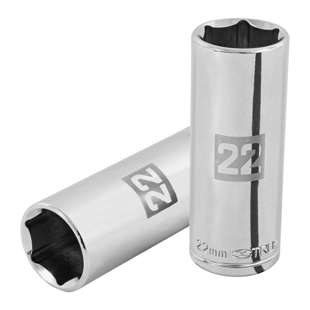 Dado largo de 22 mm, 6 puntas, cuadro 1/2', TRUPER D-1222-ML