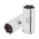 Dado largo de 26 mm, 6 puntas, cuadro 1/2', TRUPER D-1226-ML
