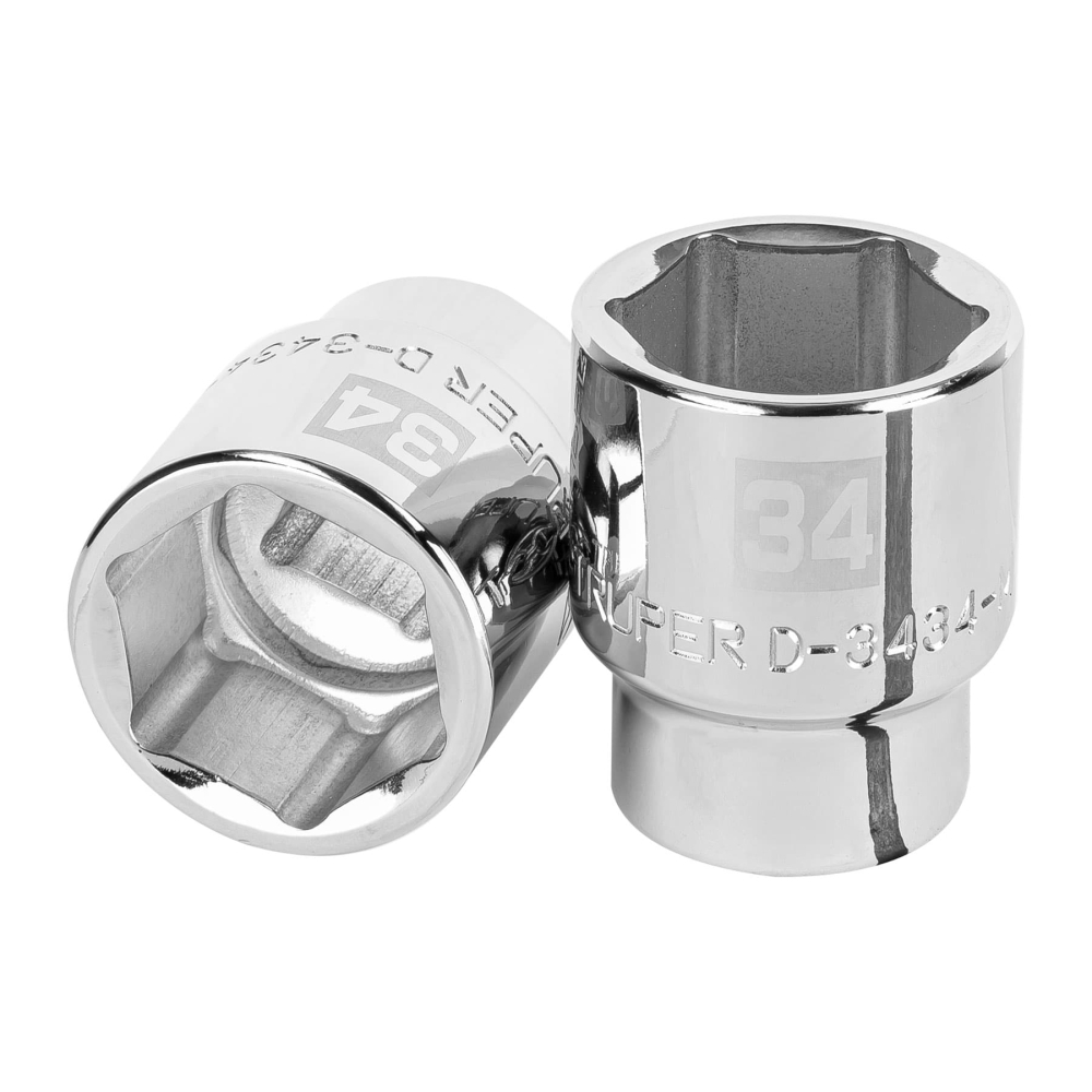 Dado de 34 mm, 6 puntas, cuadro 3/4', TRUPER D-3434-M