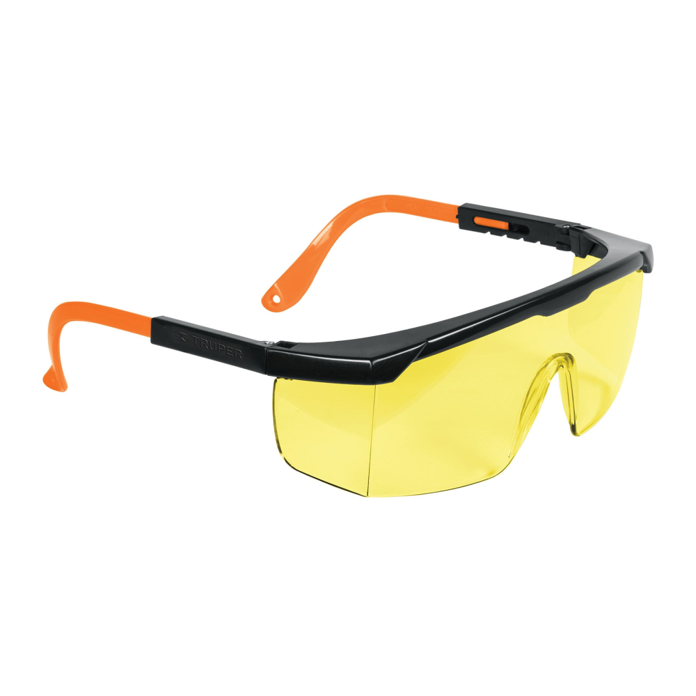 Lentes de seguridad ajustables ámbar, TRUPER CLASSIC LEN-2000A
