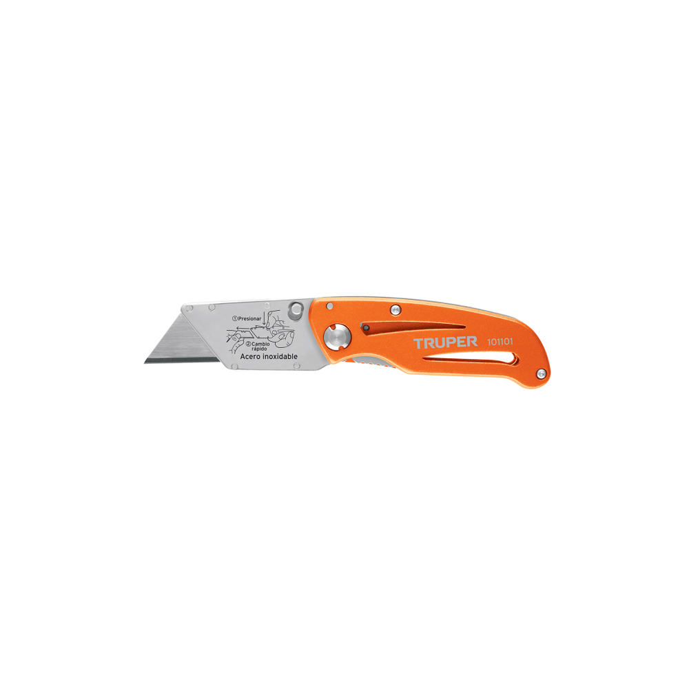 Navaja abatible 6' cuerpo de aluminio y acero inox, TRUPER NV-6X