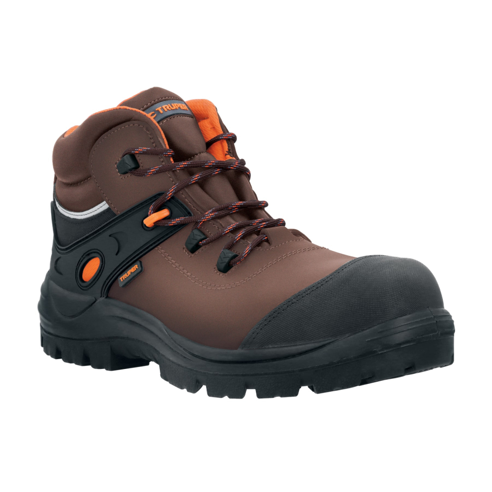 Bota de seguridad café, #29 casquillo de aramida, TRUPER ZC-429C