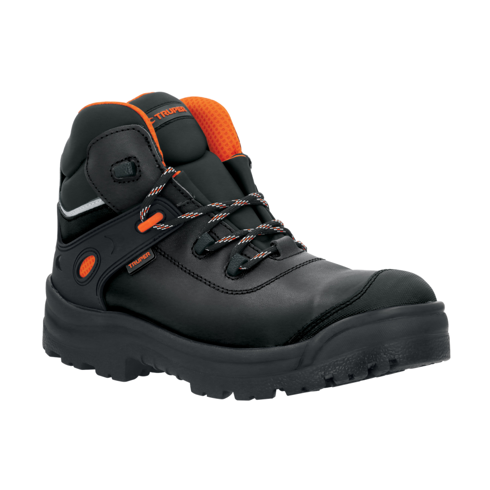 Bota de seguridad negra, #28 casquillo de aramida, TRUPER ZC-428N