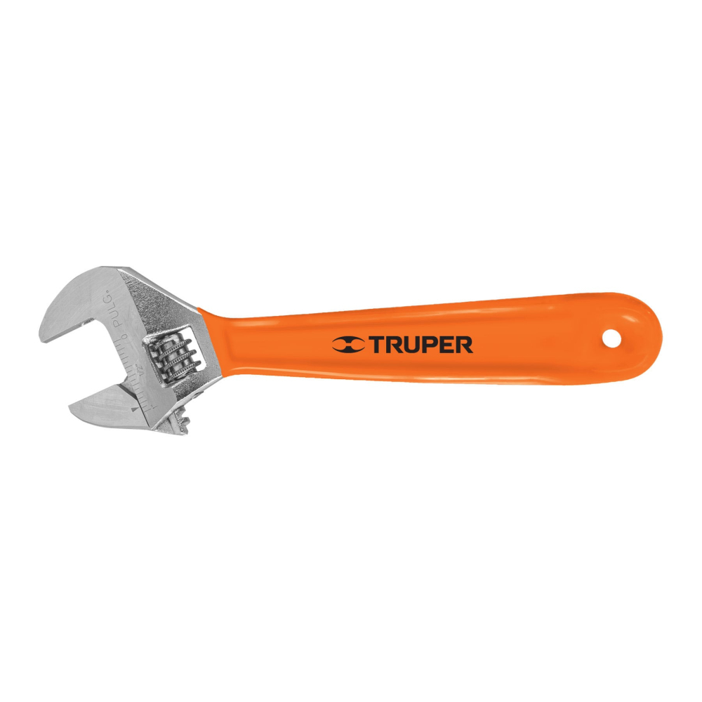 Llave ajustable (perico) 8' cromada, TRUPER PET-8X