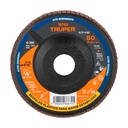 Disco laminado 4-1/2' grano 80 centro 7/8', plástico, TRUPER DLTP-4580