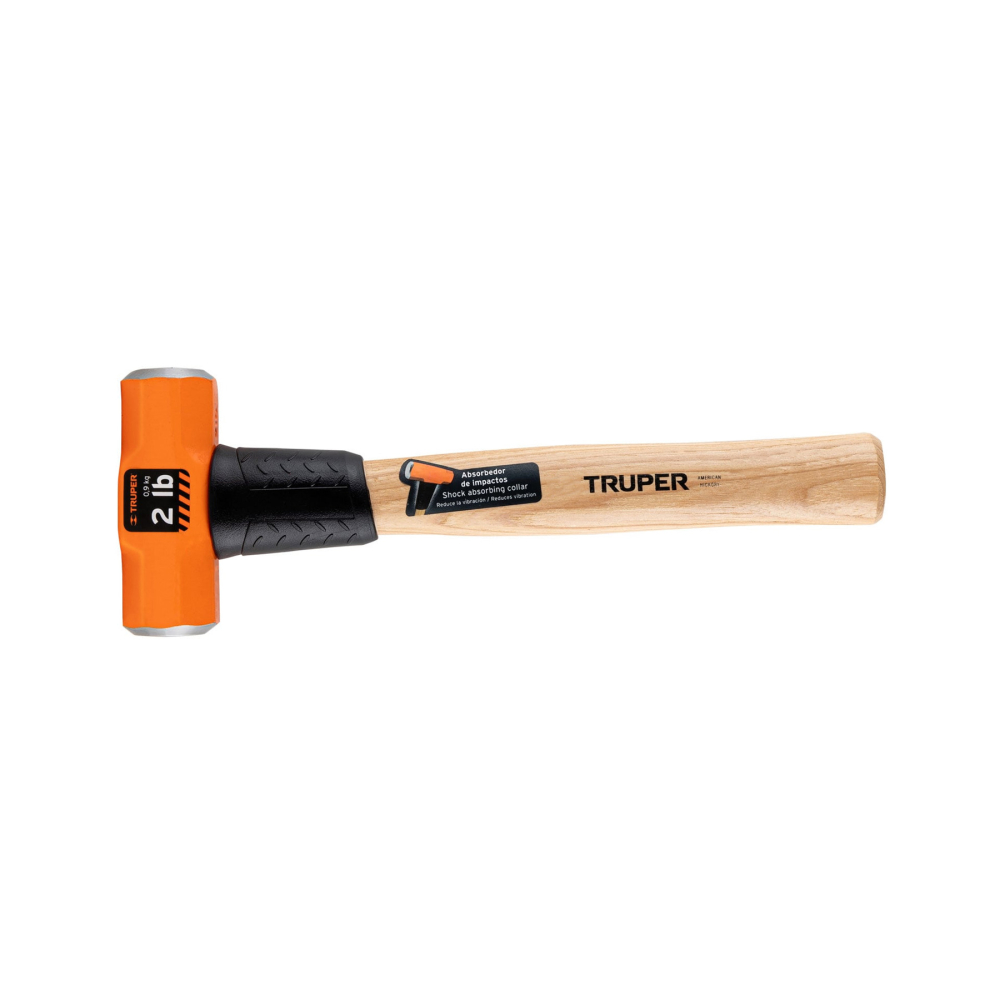 Marro octagonal 2 lb, mango de madera 12', TRUPER MD-2M
