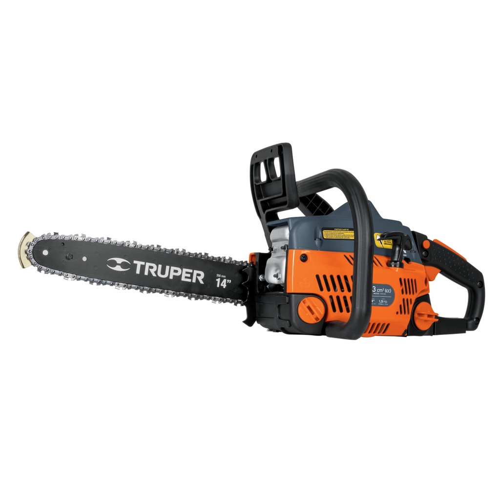 Motosierra 33 cc a gasolina con barra de 14', Truper MOT-3314
