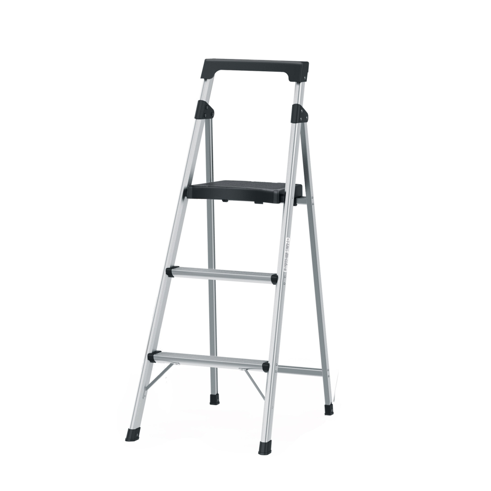 Escalerilla tubular plegable, 3 peldaños, aluminio, TRUPER ESTU-3A