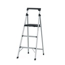 Escalerilla tubular plegable, 3 peldaños, aluminio, TRUPER ESTU-3A