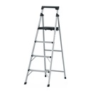 Escalerilla tubular plegable, 4 peldaños, aluminio, TRUPER ESTU-4A