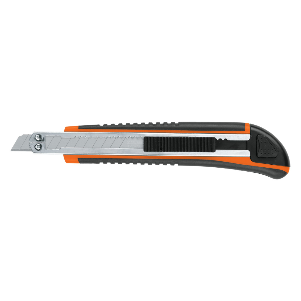 Cutter 9 mm profesional con alma metálica y grip, TRUPER CUT-5X