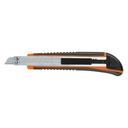 Cutter 9 mm profesional con alma metálica y grip, TRUPER CUT-5X