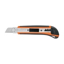 Cutter 18 mm profesional con alma metálica y grip, TRUPER CUT-6X