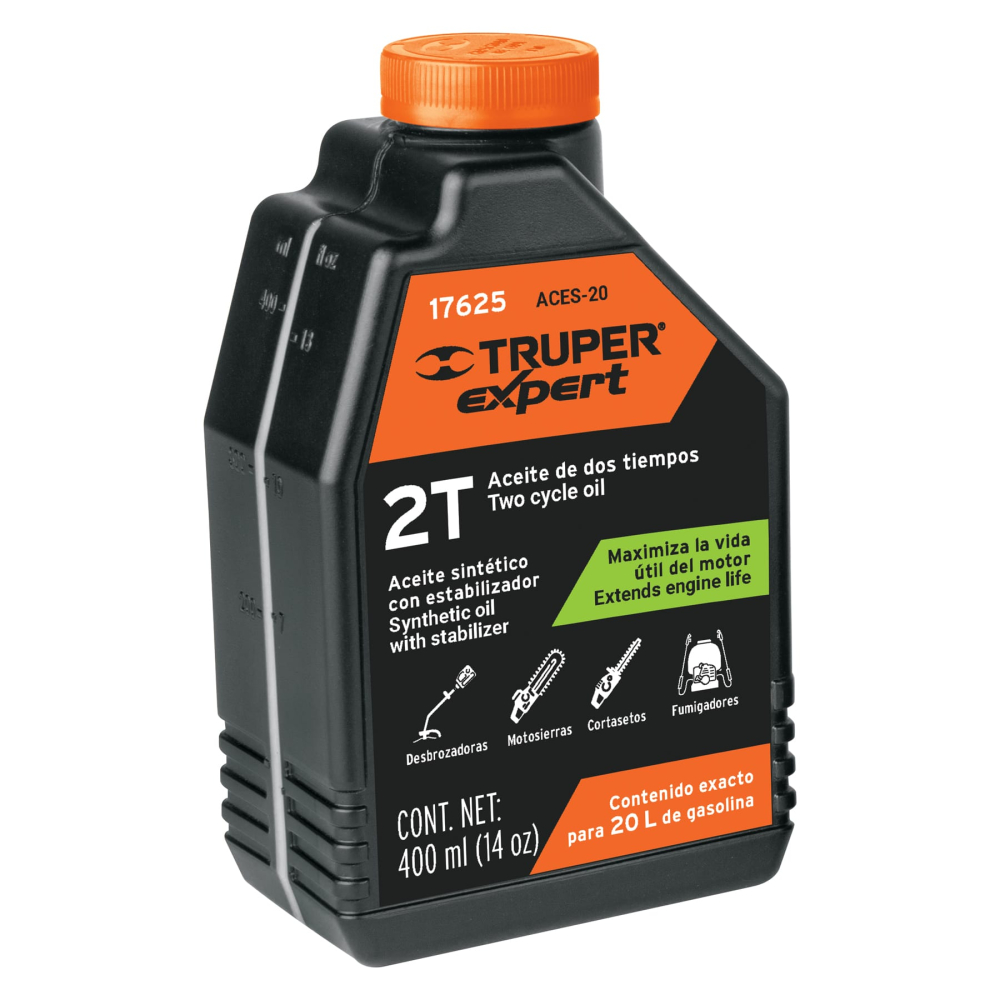 Aceite sintético para motor de 2 tiempos, 400 ml ACES-20