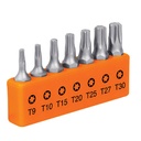 Juego de 7 puntas torx combinadas largo 1', TRUPER EXPERT P7-15T