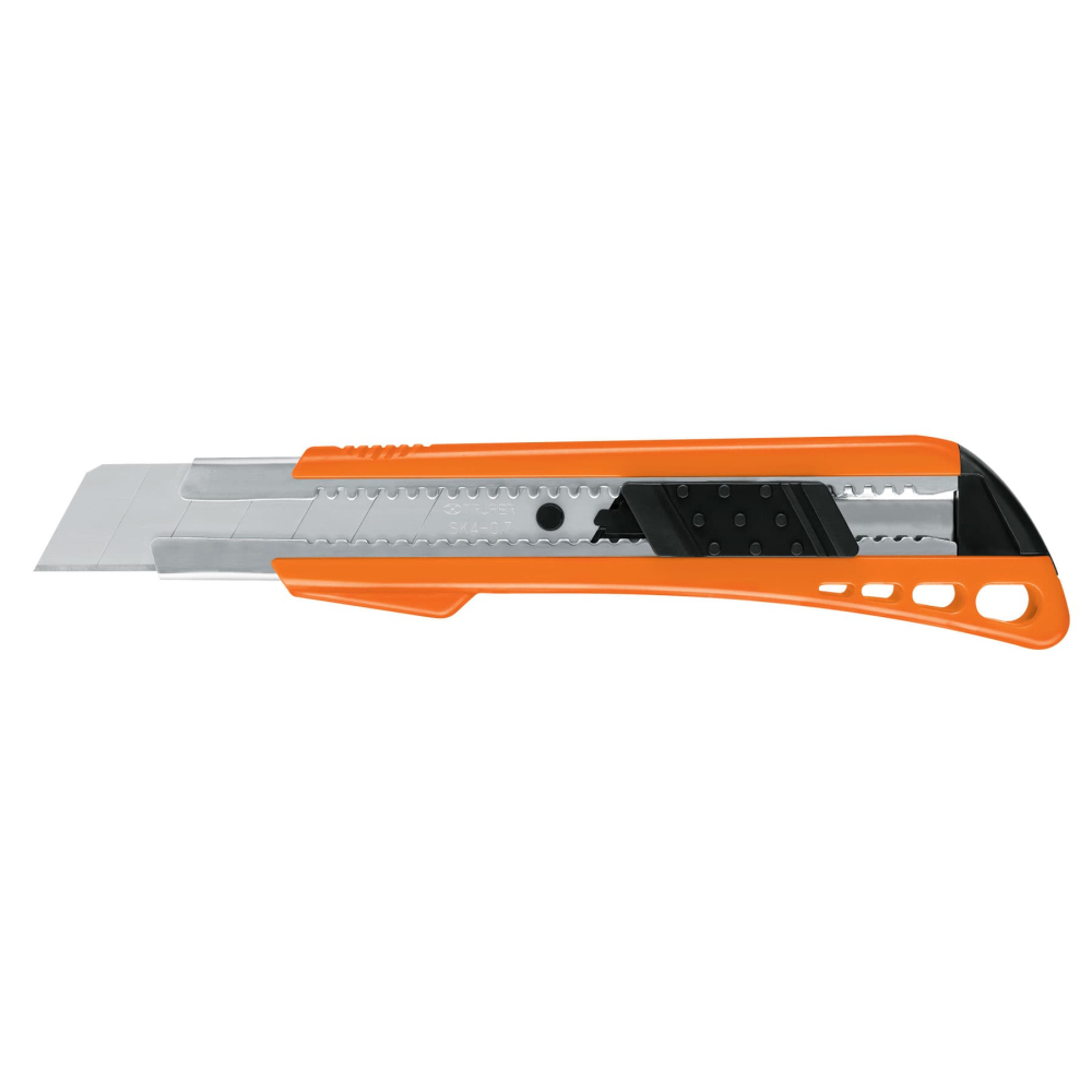 Cutter 25 mm reforzado de plástico con alma metálica, TRUPER CUT-7