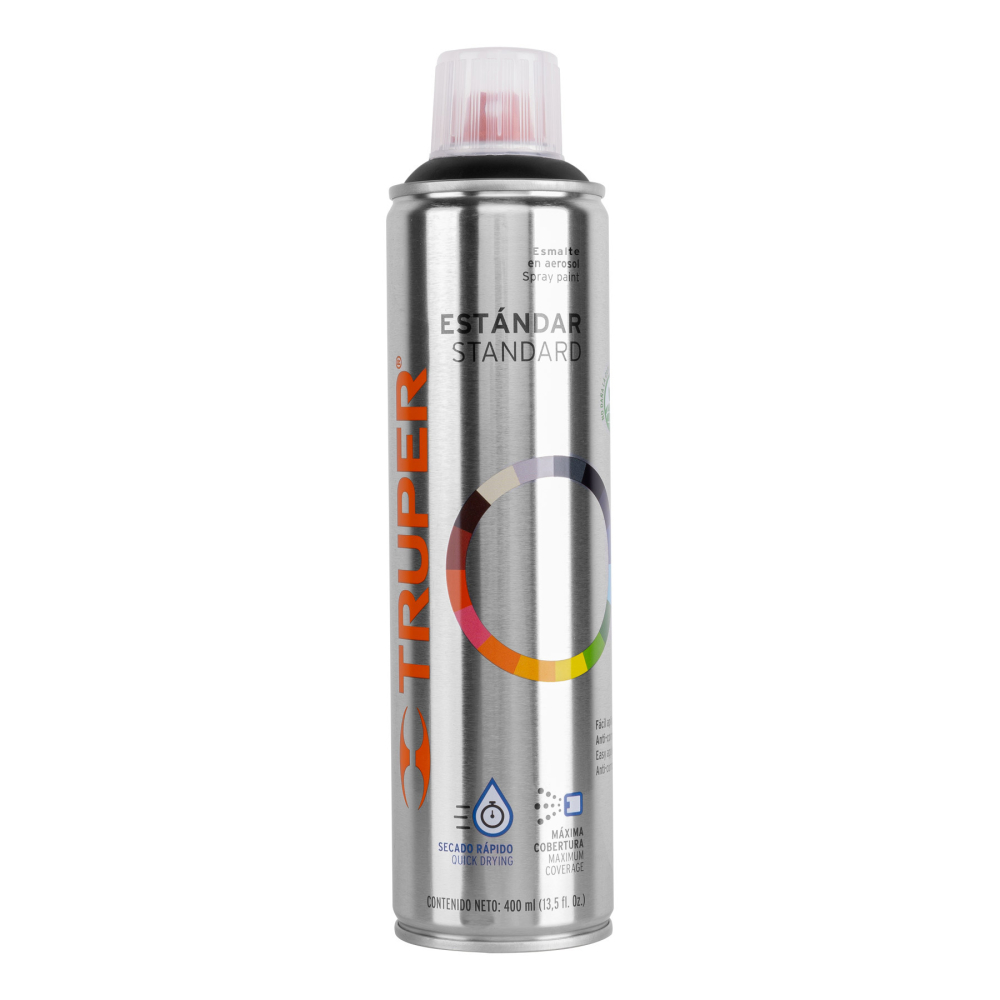 Pintura en aerosol, negro mate, bote esbelto, 400 ml PA-NM