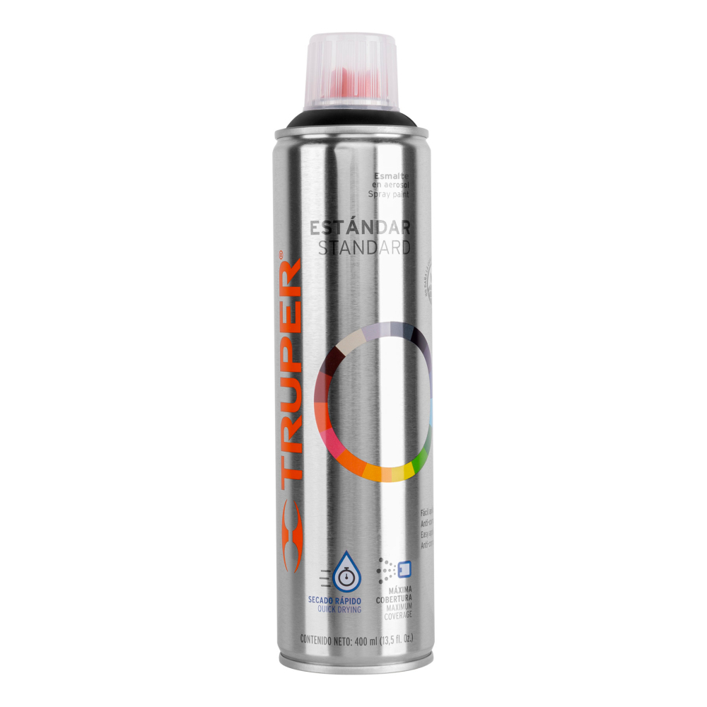 Pintura en aerosol, negro satín, bote esbelto, 400 ml PA-NS