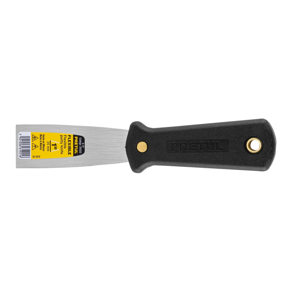 Espátula flexible 1' con mango de plástico, PRETUL E-1F