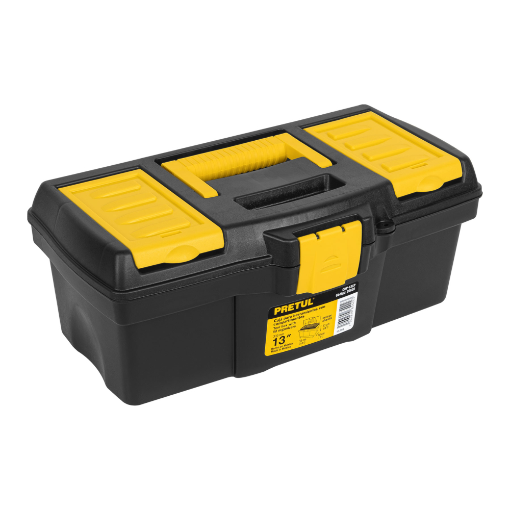 Caja para herramienta de 13' con compartimentos, PRETUL CHP-13CP