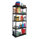 Estante plástico 5 repisas capacidad 35kg, 92x43x185, PRETUL EST-5P