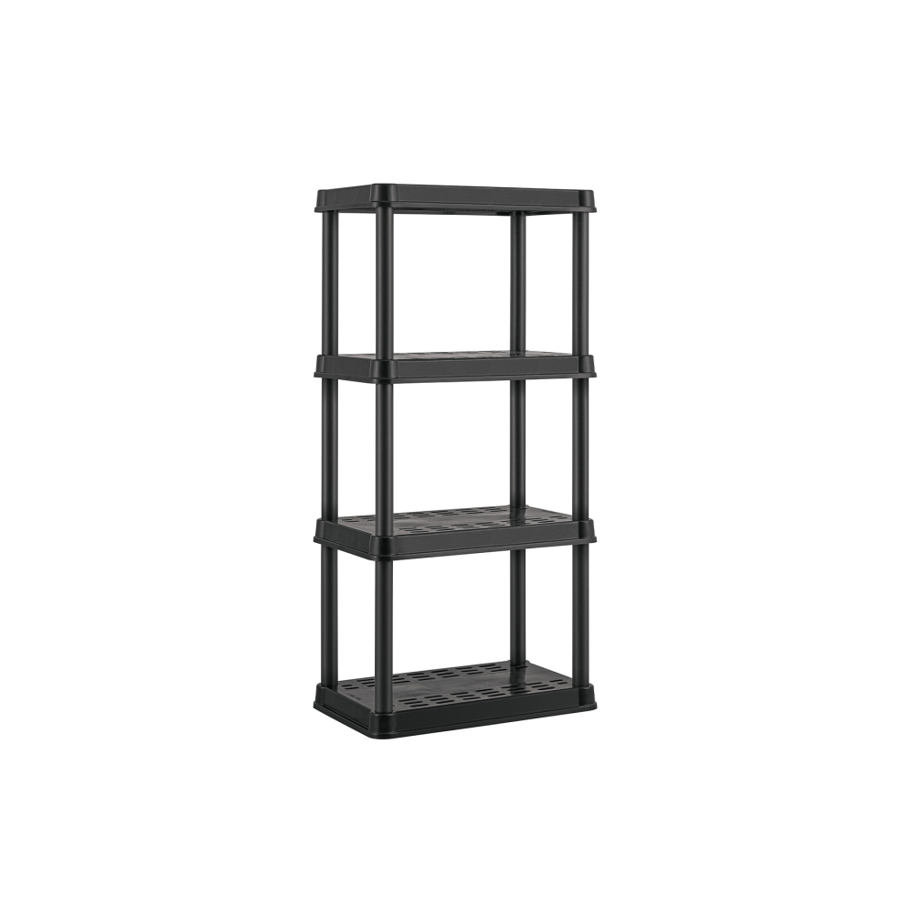 Estante plástico 4 repisas capacidad 45kg, 61x38x125, PRETUL EST-4P2
