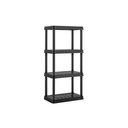 Estante plástico 4 repisas capacidad 45kg, 61x38x125, PRETUL EST-4P2