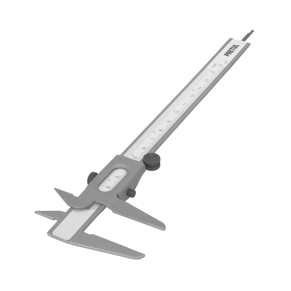 Calibrador vernier escolar 6', acero, std y mm, PRETUL VER-6PX