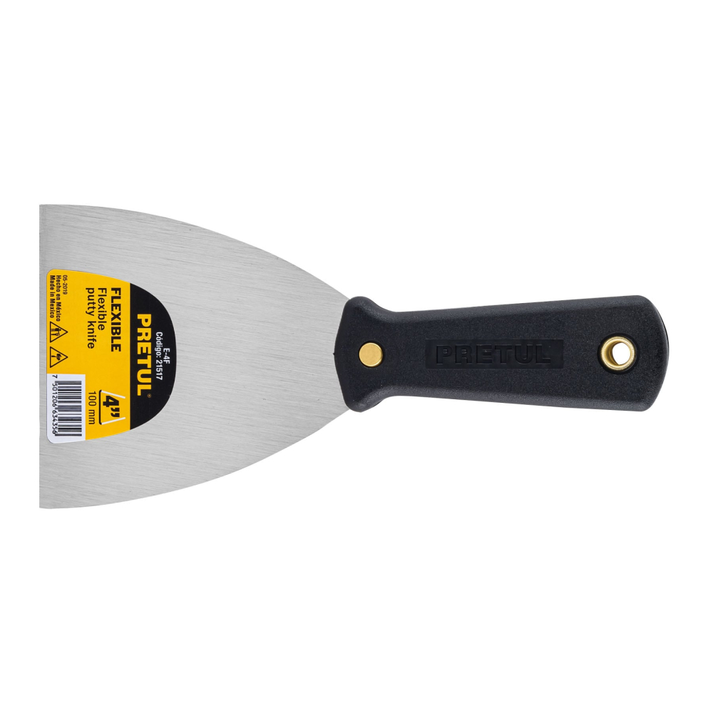 Espátula flexible 4' con mango de plástico, PRETUL E-4F