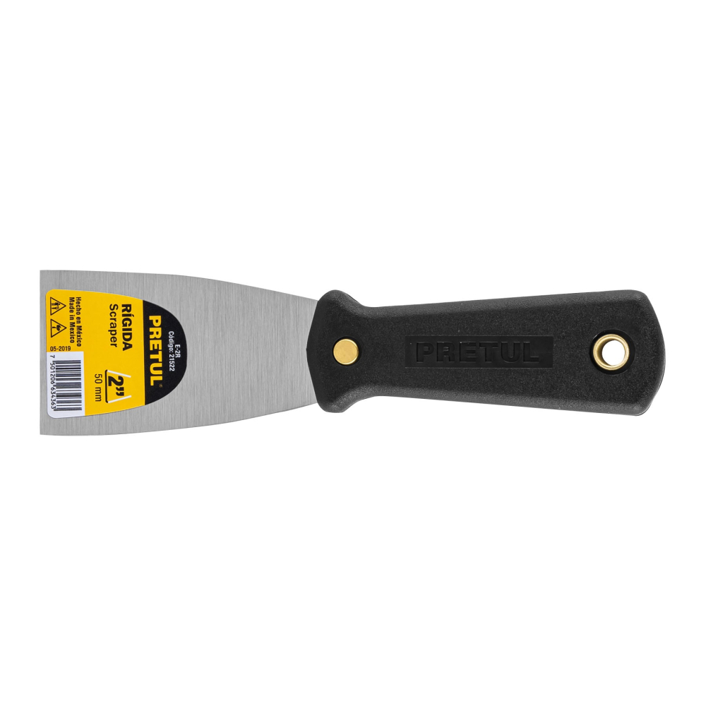 Espátula rígida 2' con mango de plástico, PRETUL E-2R