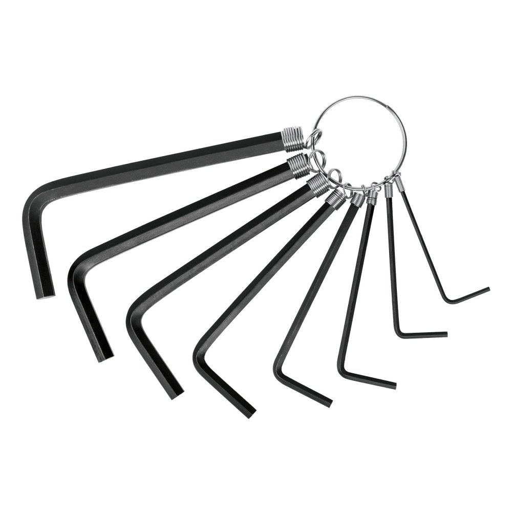 Juego de 8 llaves hexagonales std, tipo llavero,PRETUL ALL-P8P
