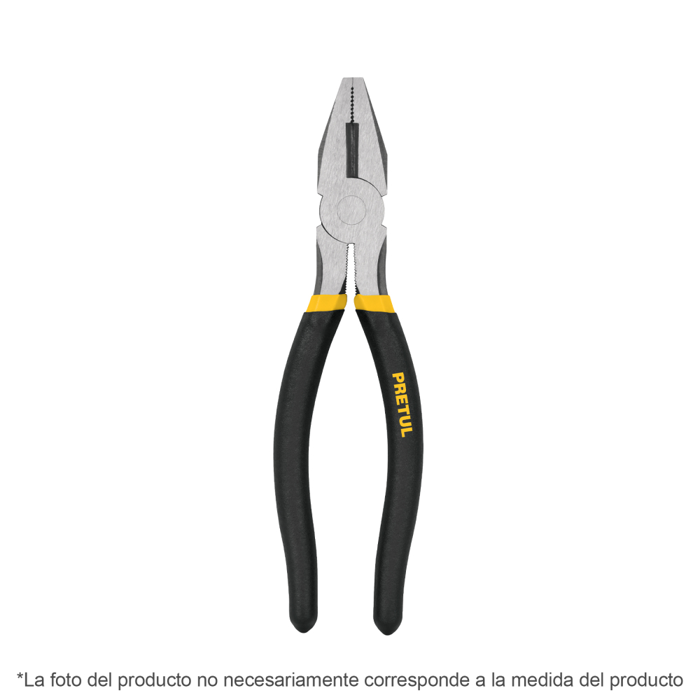 Pinza para electricista 7' mango de PVC, PRETUL PEL-7P
