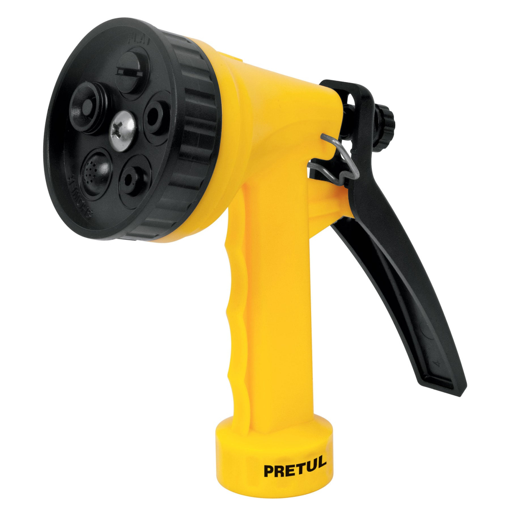 Pistola plástica para riego de 5', 5 funciones, PRETUL PIM-55P