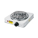 Parrilla eléctrica 1 quemador en espiral, blanca, BASIC PAEL-1CP