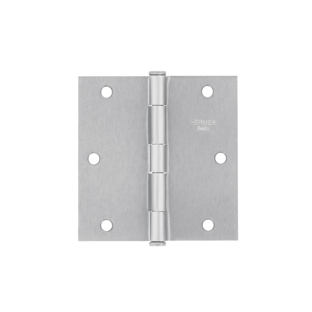 Bisagra cuadrada 3-1/2', satinado, cabeza plana, BASIC BC-353PP