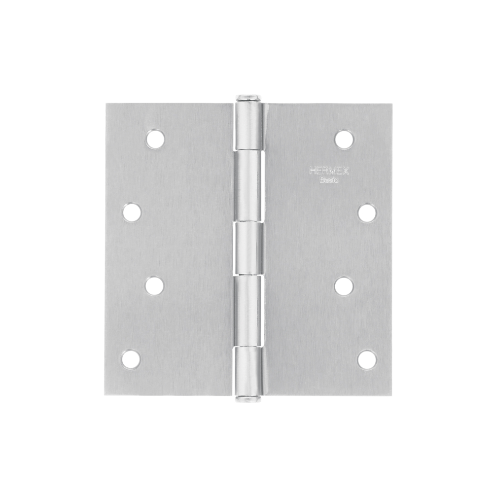 Bisagra cuadrada 4', satinado, cabeza plana, BASIC BC-403PP