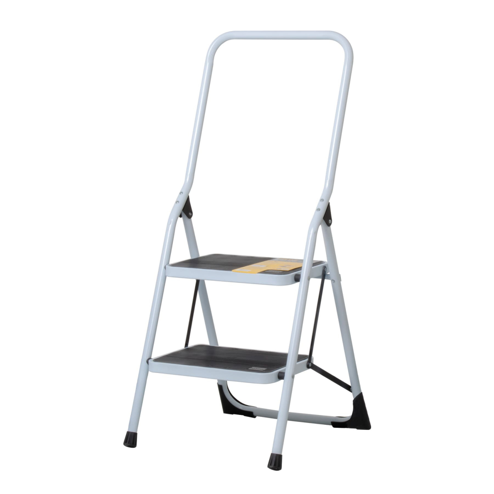 Escalerilla tubular, plegable, 2 peldaños con barandal(DESC) ESTU-2PB