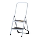 Escalerilla tubular, plegable, 2 peldaños con barandal(DESC) ESTU-2PB