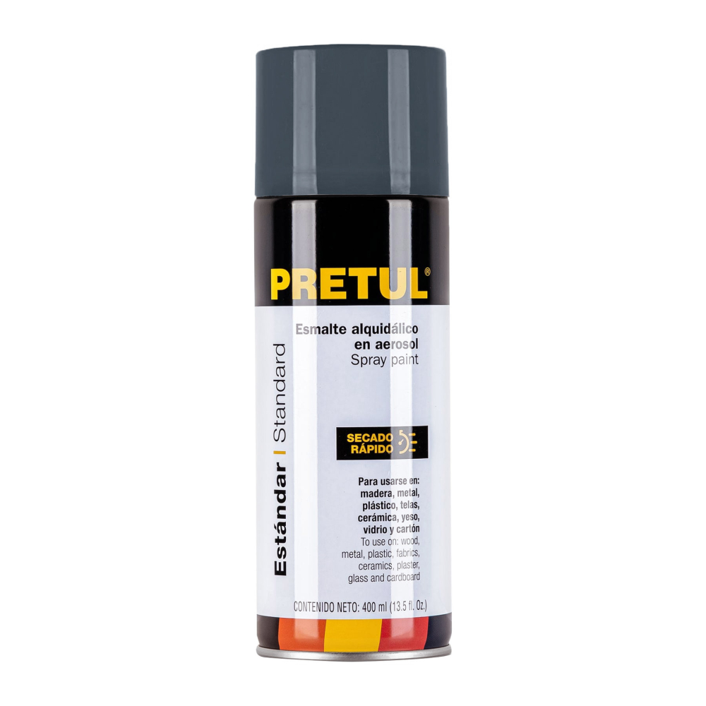 Pintura en aerosol, gris primario, 400 ml, PRETUL PAP-GR-P